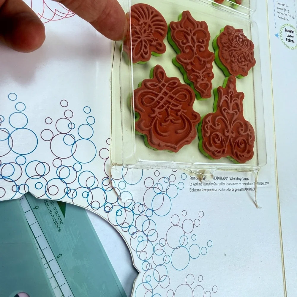 Inkadinkado StampingGear Deluxe Set 24pc Pattern Making Kit 65-32020 Green‎